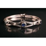 Armband mit blauen Topasen und Brillanten, WG 585