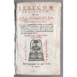 Jacob Stoer, Lexicon iuridicum