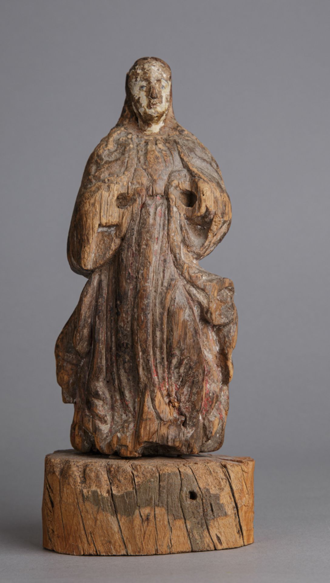 Fragment einer Marienfigur, deutsch, um 1700 - Bild 2 aus 5