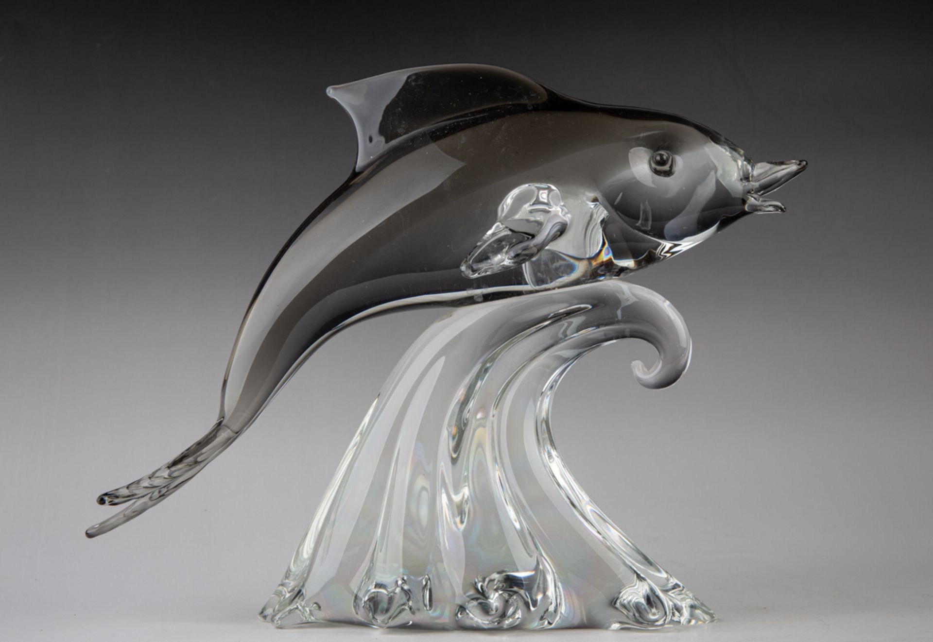  'Delfino su onda' (Delfin auf einer Welle), Alfredo Barbini (1912-2007), Murano - Bild 2 aus 2