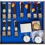 Konvolut 13 Armband- und Taschenuhren, ca. 1930er-70er Jahre
