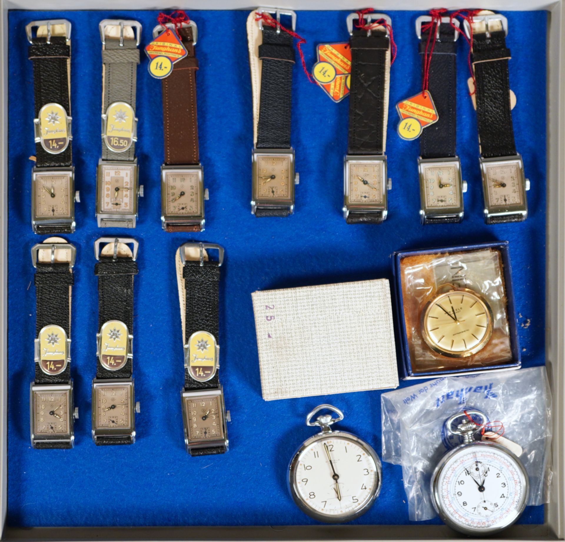 Konvolut 13 Armband- und Taschenuhren, ca. 1930er-70er Jahre