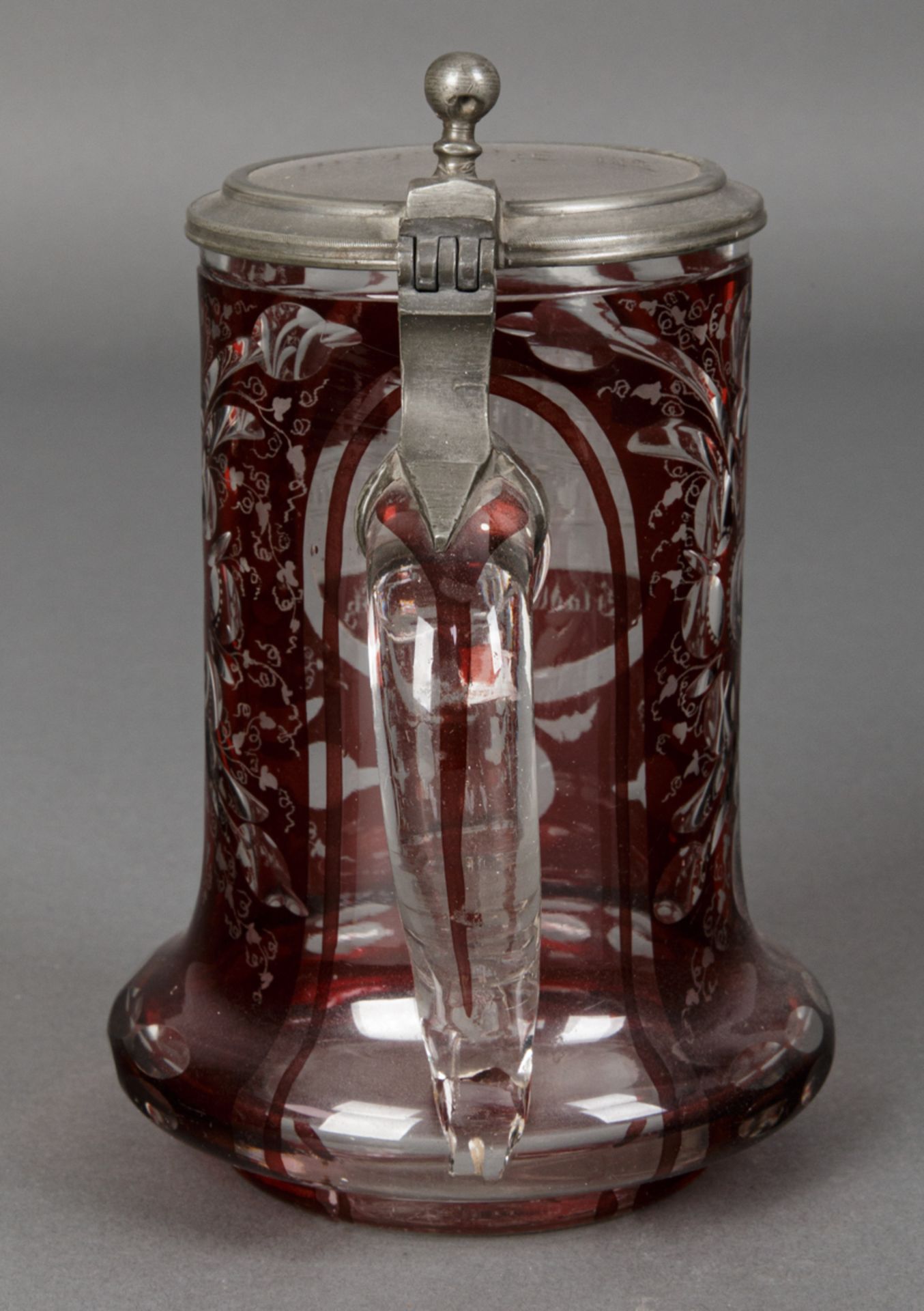 Bierkrug mit Glasdeckel, wohl Karlsbad, 1873 - Bild 4 aus 5