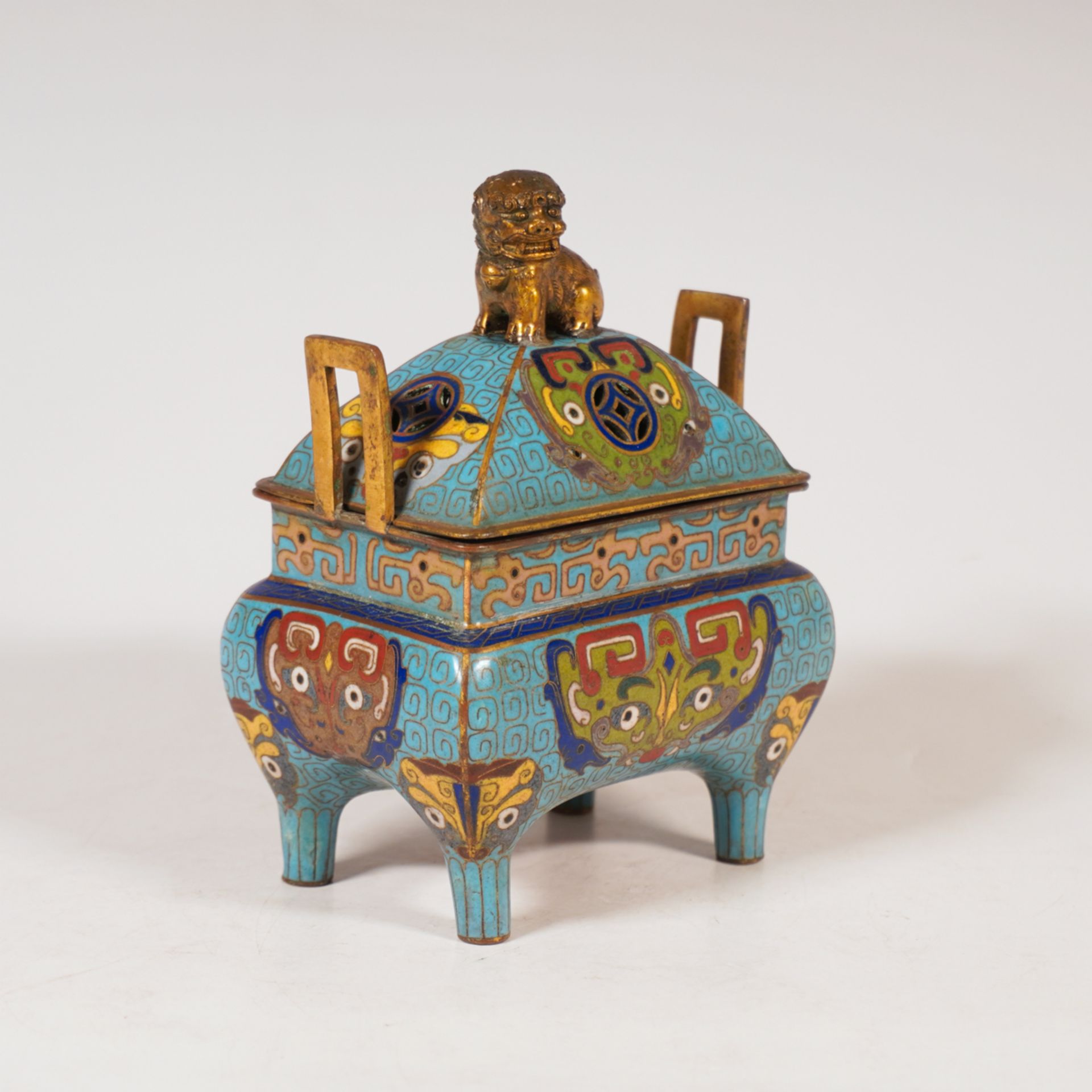 Miniatur Cloisonné - Räuchergefäß, wohl China, 20. Jh. - Bild 2 aus 4