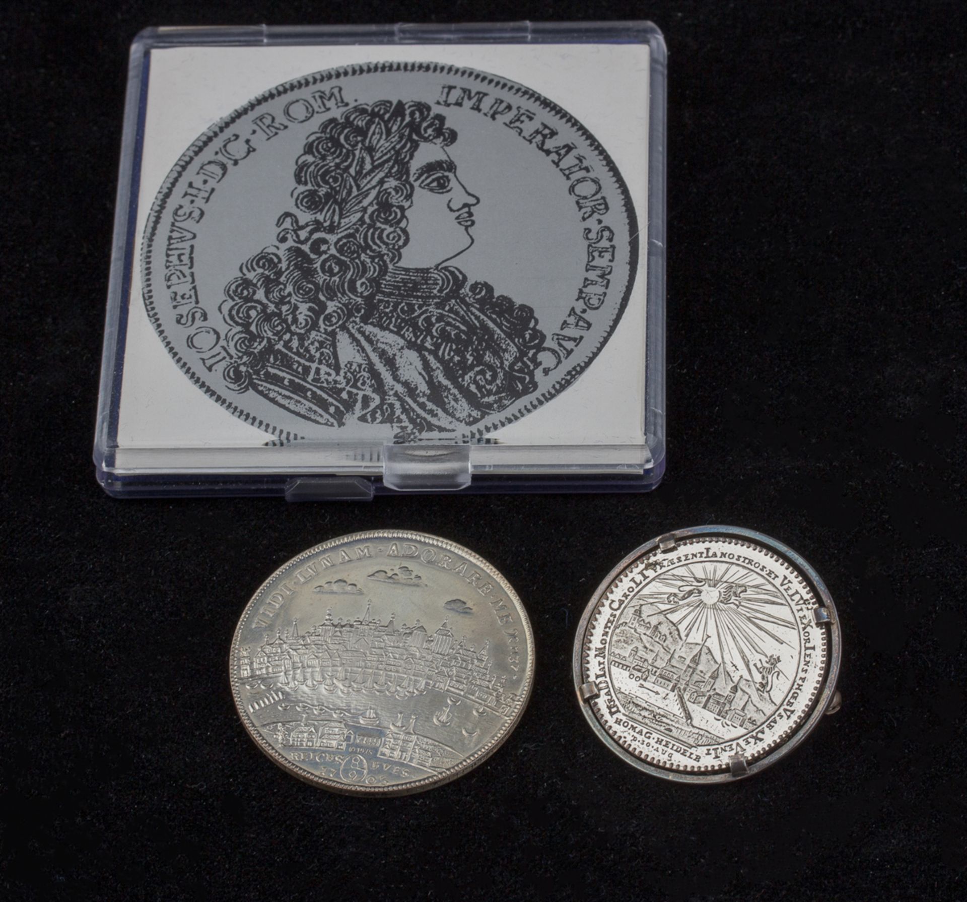 Replik Kölner Reichstaler 1705, 1975, Silber 835 - Bild 2 aus 2