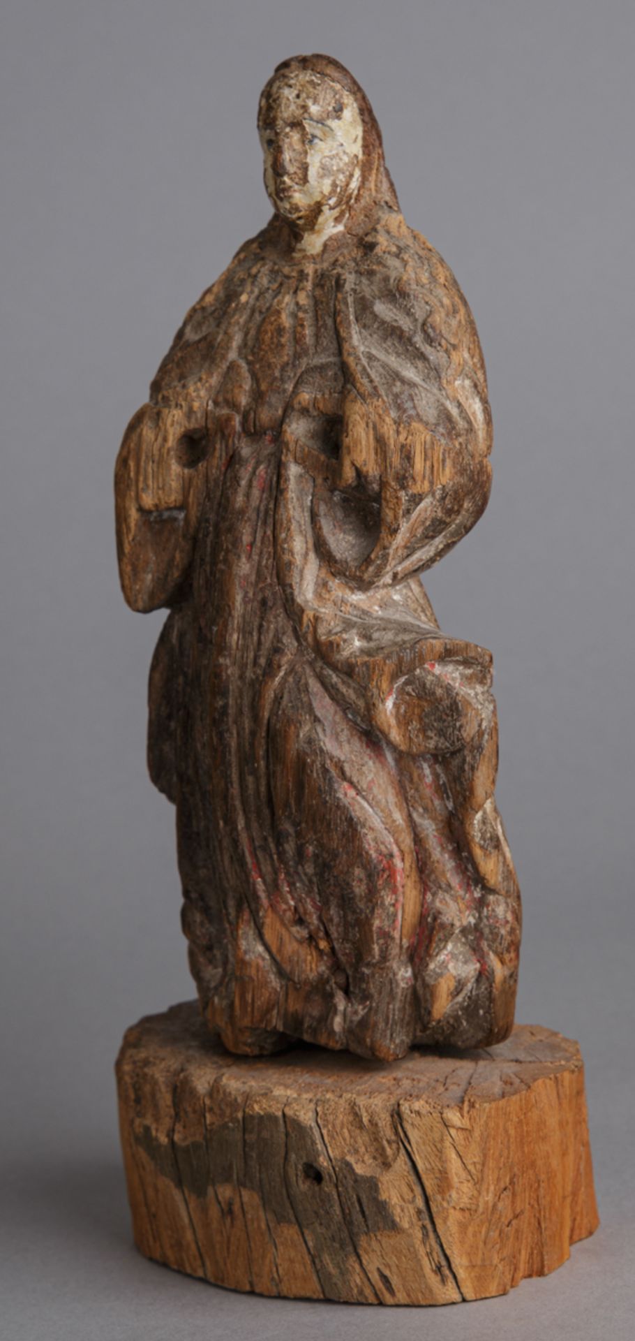 Fragment einer Marienfigur, deutsch, um 1700 - Bild 3 aus 5