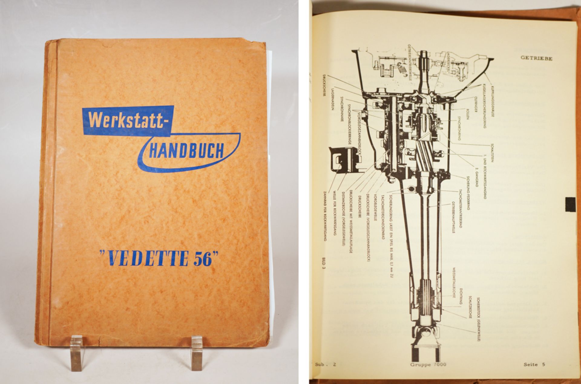 Werkstatt-Handbuch Ford 'Vedette 56' und Handbuch 'Votre Ford Vedette'