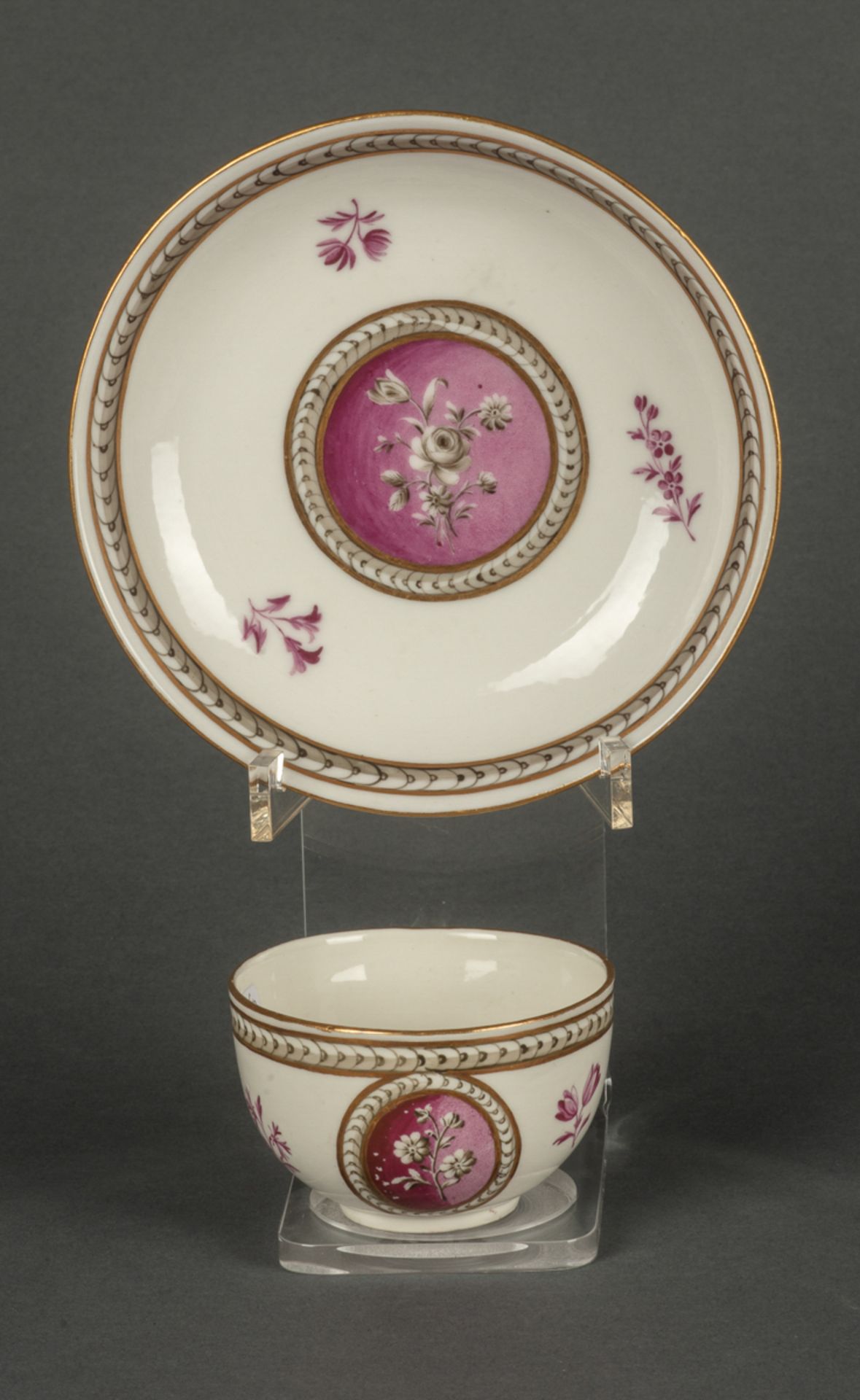 Tasse mit Untertasse, Frankenthal 1765