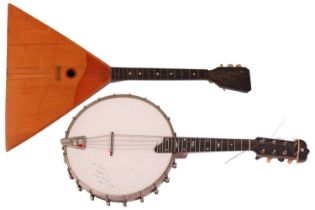 Two stringed instruments, from the collection of Vivian Stanshall, founding member of the Bonzo