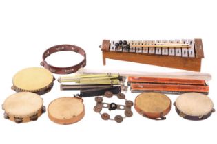 A collection of percussion instruments from the collection of Vivian Stanshall, founding member of
