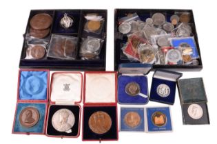 A large collection of commemorative medals, some Campaign, 19th century and later, to include a
