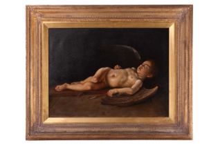 After Michelangelo Merisi Da Caravaggio (Late 19th Century), Sleeping Cupid, unsigned, oil on