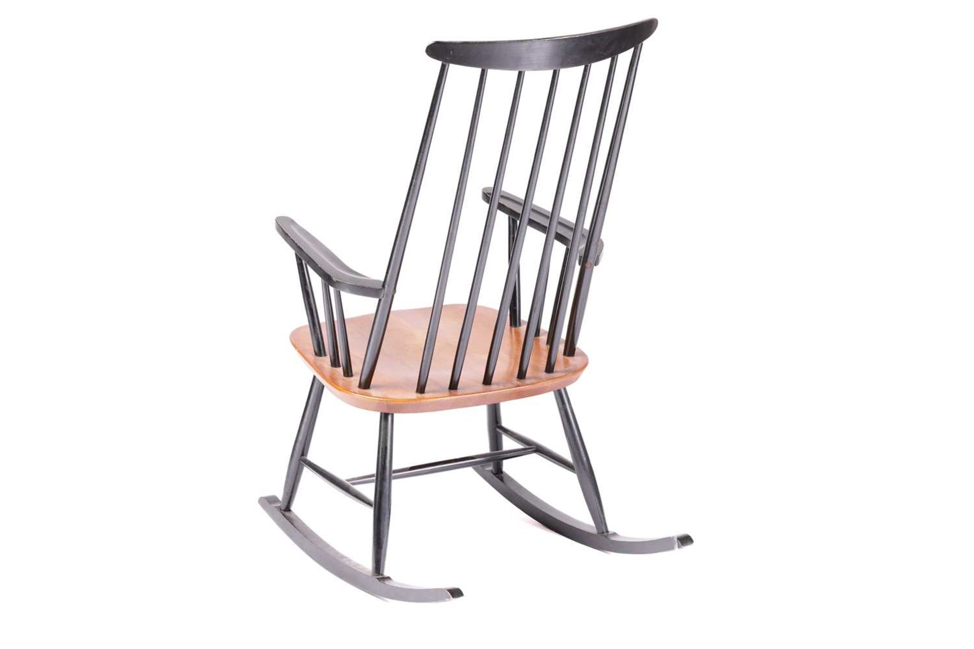Ilmari Tapiovaara for Asko, a mid-century rocking chair, c.1960, with black lacquered frame, 105 - Image 3 of 11