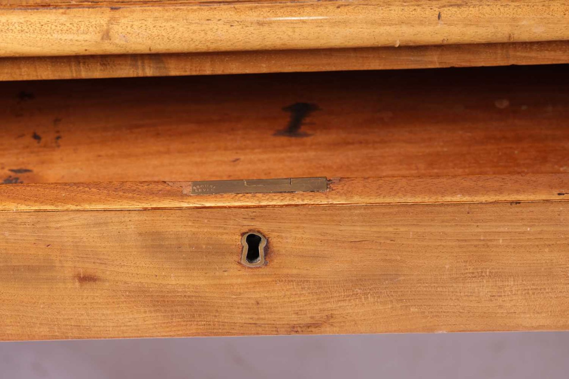 A Victorian mahogany twin pedestal kneehole desk with tooled leather inset and crossbanded border, - Image 3 of 6