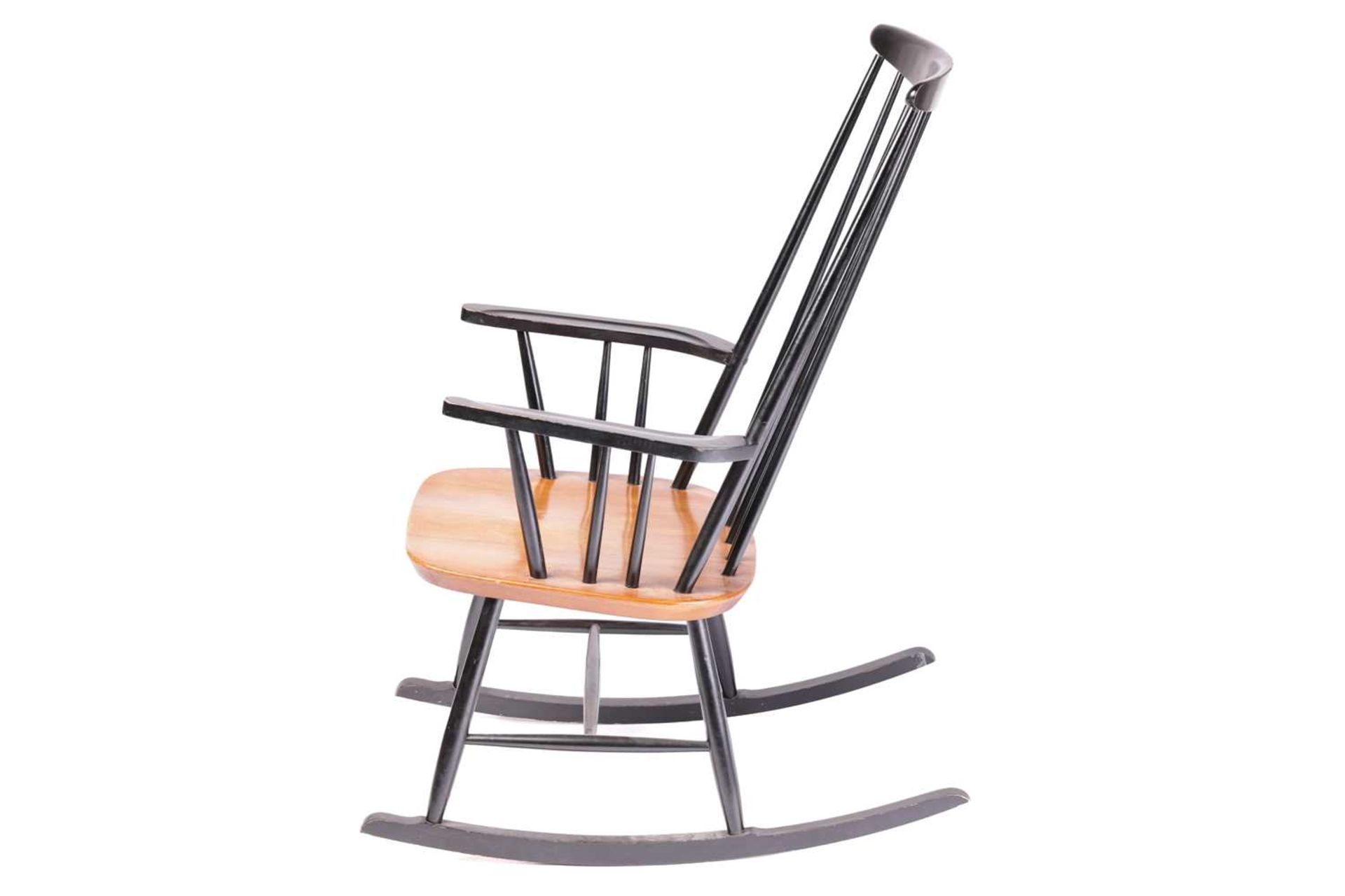 Ilmari Tapiovaara for Asko, a mid-century rocking chair, c.1960, with black lacquered frame, 105 - Image 4 of 11