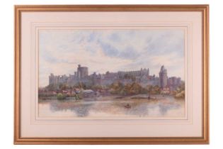 Frederick E.J. Goff (1855 - 1931), Windsor Castle and the Thames, signed and dated '89, watercolour,