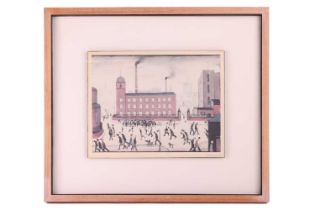 Laurence Stephen Lowry (1887-1976), 'Mill Scene', offset lithograph on paper, from an edition of