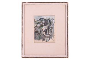 Patrick Hayman (1915-1988), 'Kneeling Figure', signed and dated 57, frame inscribed in pen verso,