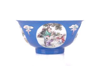 A Chinese Famille Rose porcelain circular bowl, bearing a red six-character mark for Guangxu (1875-
