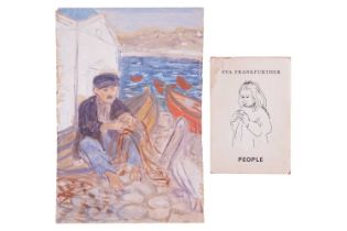 Eva Frankfurter (1930 – 1959) German/British, 'Fisherman, Mykonos, Greece' (1958), unsigned, oil