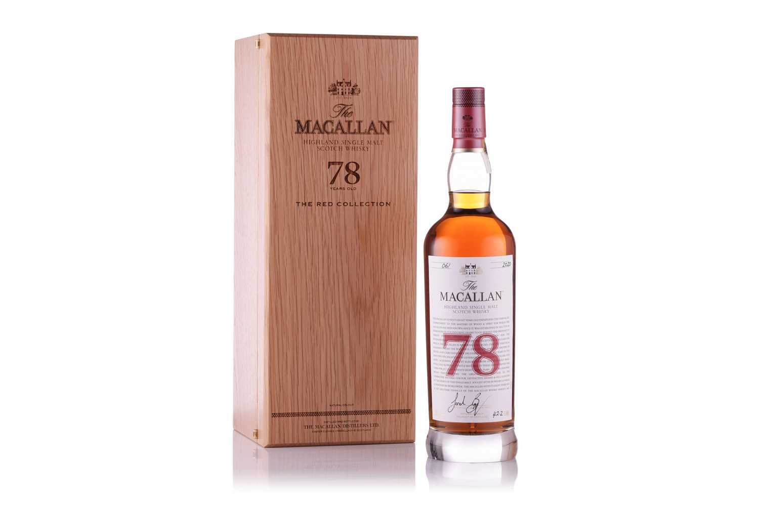The Macallan 78 year old, The Red Collection. Distilled and bottled by The Macallan Distillery Ltd