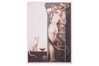 Michael Parkes (b.1944) American, Night & Day, signed and numbered 3/25 AE, lithograph, 102 x 74 cm,