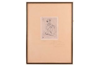 After Paul Cézanne (1839 - 1906), Guillaumin au Pendu, etching, 15.5 x 12 cm, inscribed in pencil on