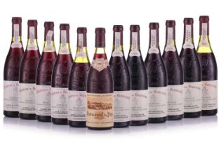 Eleven Bottles of Chateau de Beaucastel Chateauneuf-Du-Pape Cotes du Rhone, 1 of 1985, 1 of 1986,