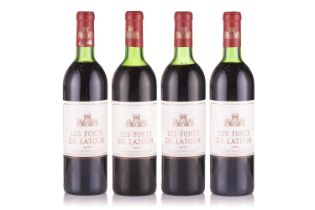 Four bottles of Les Forts De Latour Pauillac, 1971 Qty: 4 Cellar in London Top Shoulder/scuff to one