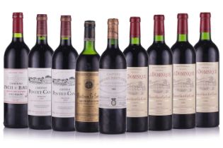 Four Bottles of Chateau La Dominque St Emilion, 1998, 2 of Chateau Pontet Canet Pauillac, 1999, 1 of