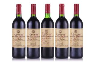 Five Bottles of Chateau Leoville Poyferre 2eme Grand Cru Classe St Julien, 1995 Private Cellar in