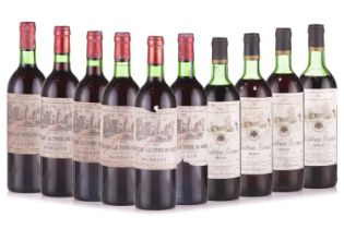 Four bottles of Chateau Livran Medoc, 1976, together with Six Bottles of Chateau La Tour De Mons