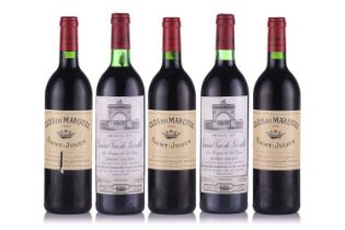 Two Bottles of Leoville Las Cases 2eme Grand Cru Classe Saint Julien, 1979, together with three