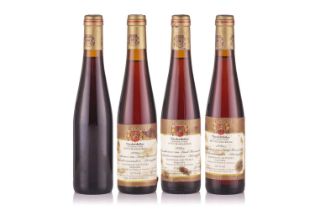Four bottles of Niederthaler Weisenheimer am Sand Hasenzeile Siegerrebe Trockenbeerenauslese,