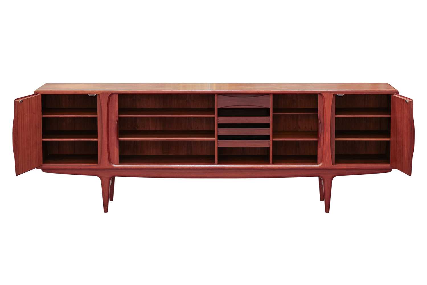 Johannes Andersen for Uldum Mobelfabrik, a teak 'Mid Century Vintage' sideboard with barrell ends, - Image 2 of 12