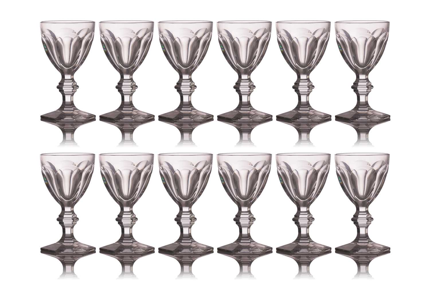 A large suite of Baccarat Harcourt pattern glassware, comprising champagne flutes, red wine glasses, - Image 8 of 9