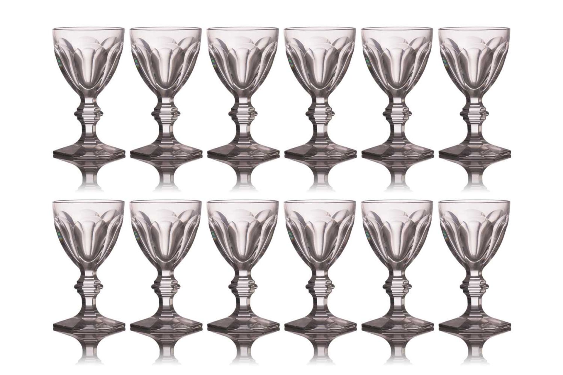 A large suite of Baccarat Harcourt pattern glassware, comprising champagne flutes, red wine glasses, - Image 8 of 9