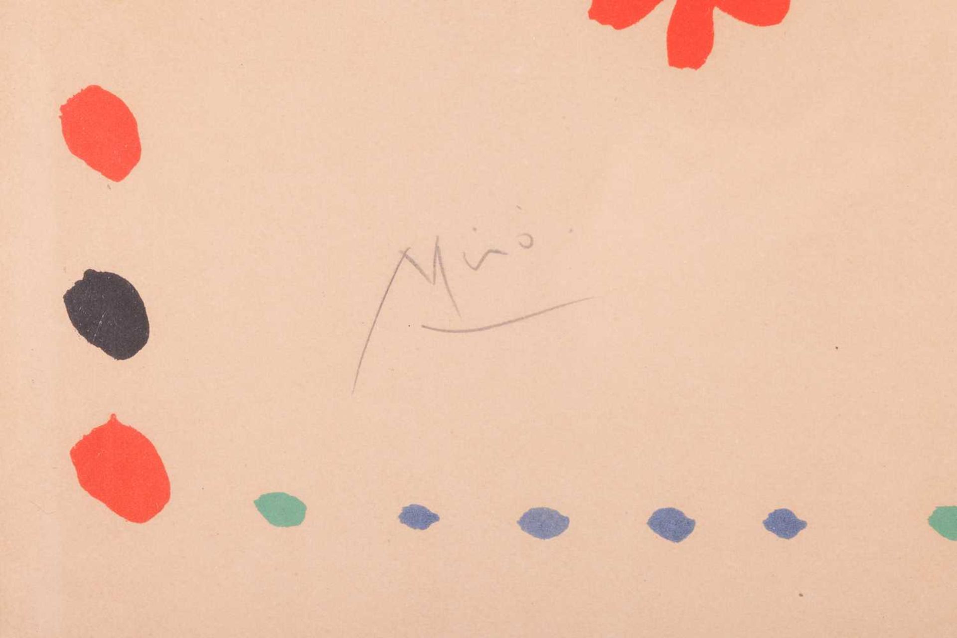 Joan Miro (Spanish, 1893 - 1983), Poster for Exhibition of 1948, signed in pencil (lower left), - Image 3 of 7