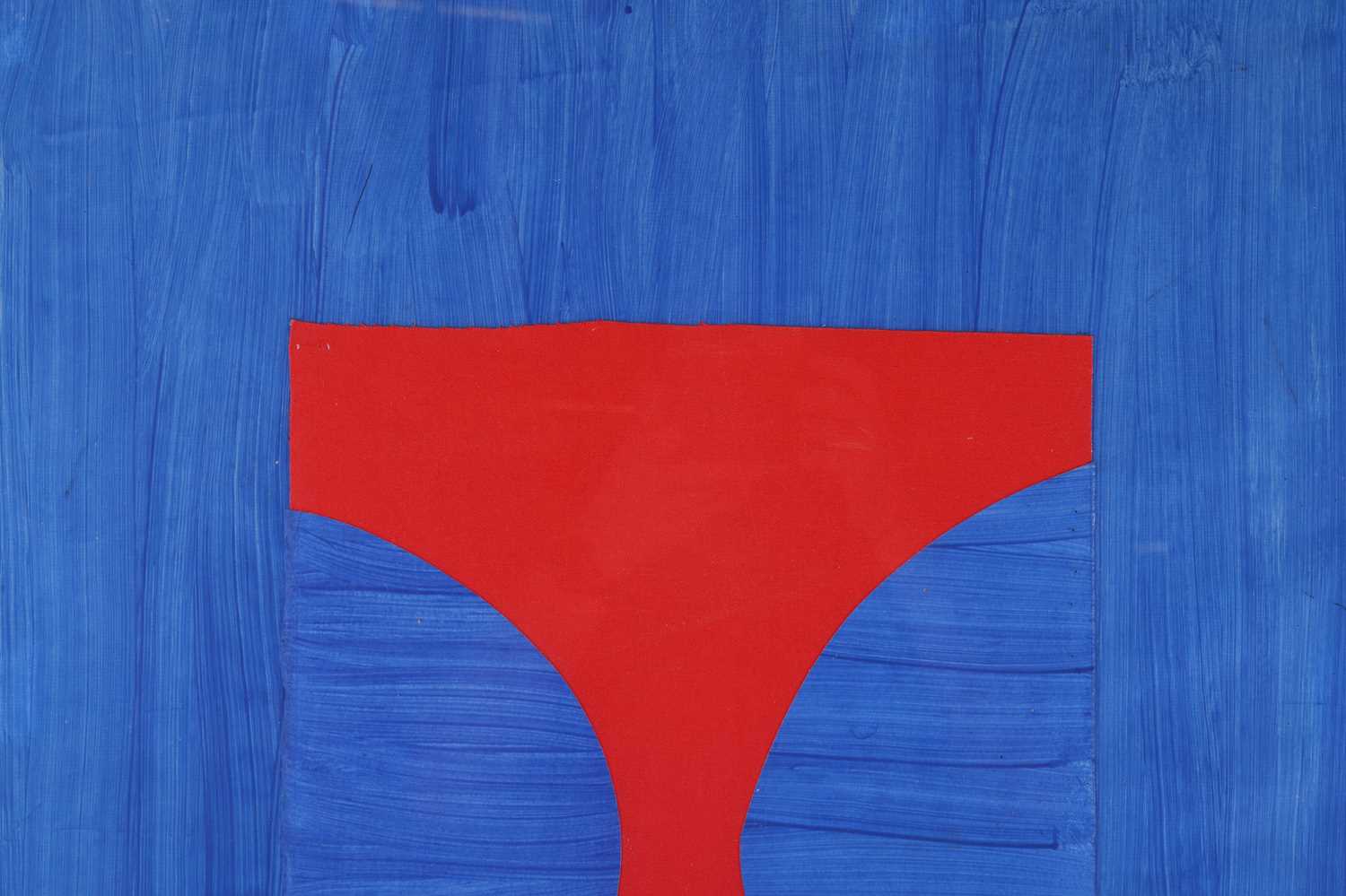 Sir Terry Frost (1915 - 2003), Red and Blue Collage, inscribed dated and signed verso in pencil ' - Image 3 of 6