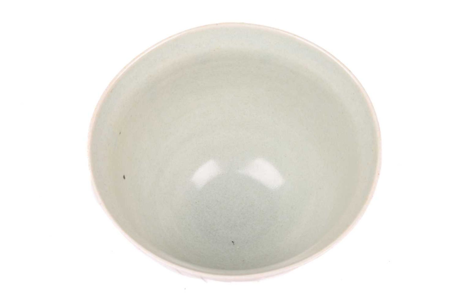 David Leach (1911-2005), a pale celadon green footed bowl, of ribbed design, indistinct impressed - Image 5 of 5
