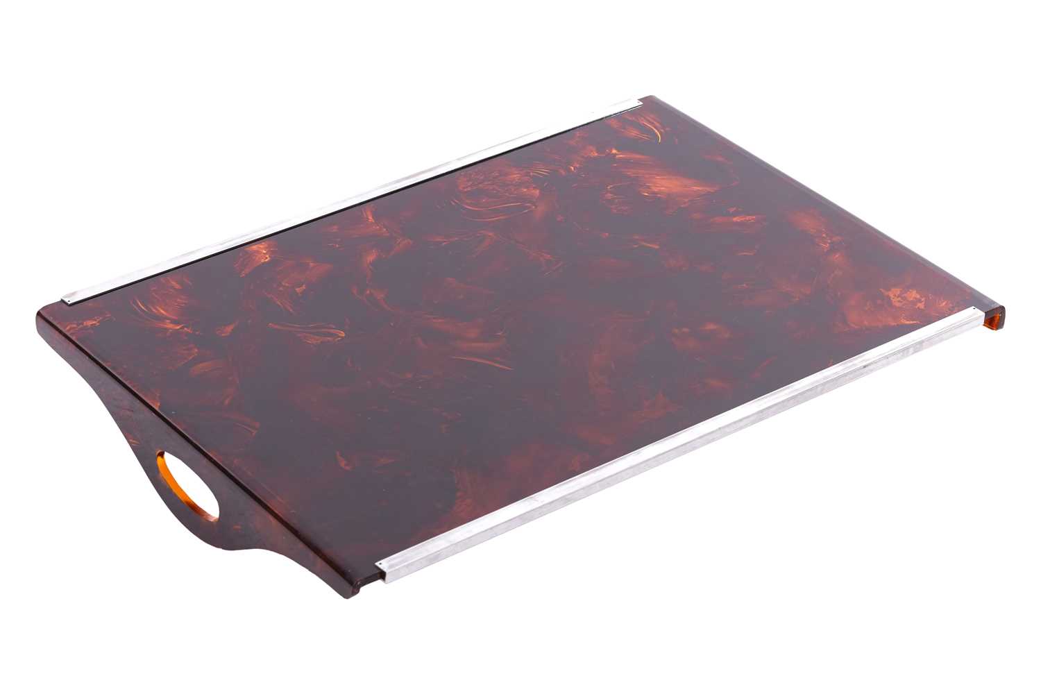 A Christian Dior for Maison Mercier, a faux tortoiseshell and chrome-plated tray table, 1960s - Image 3 of 6