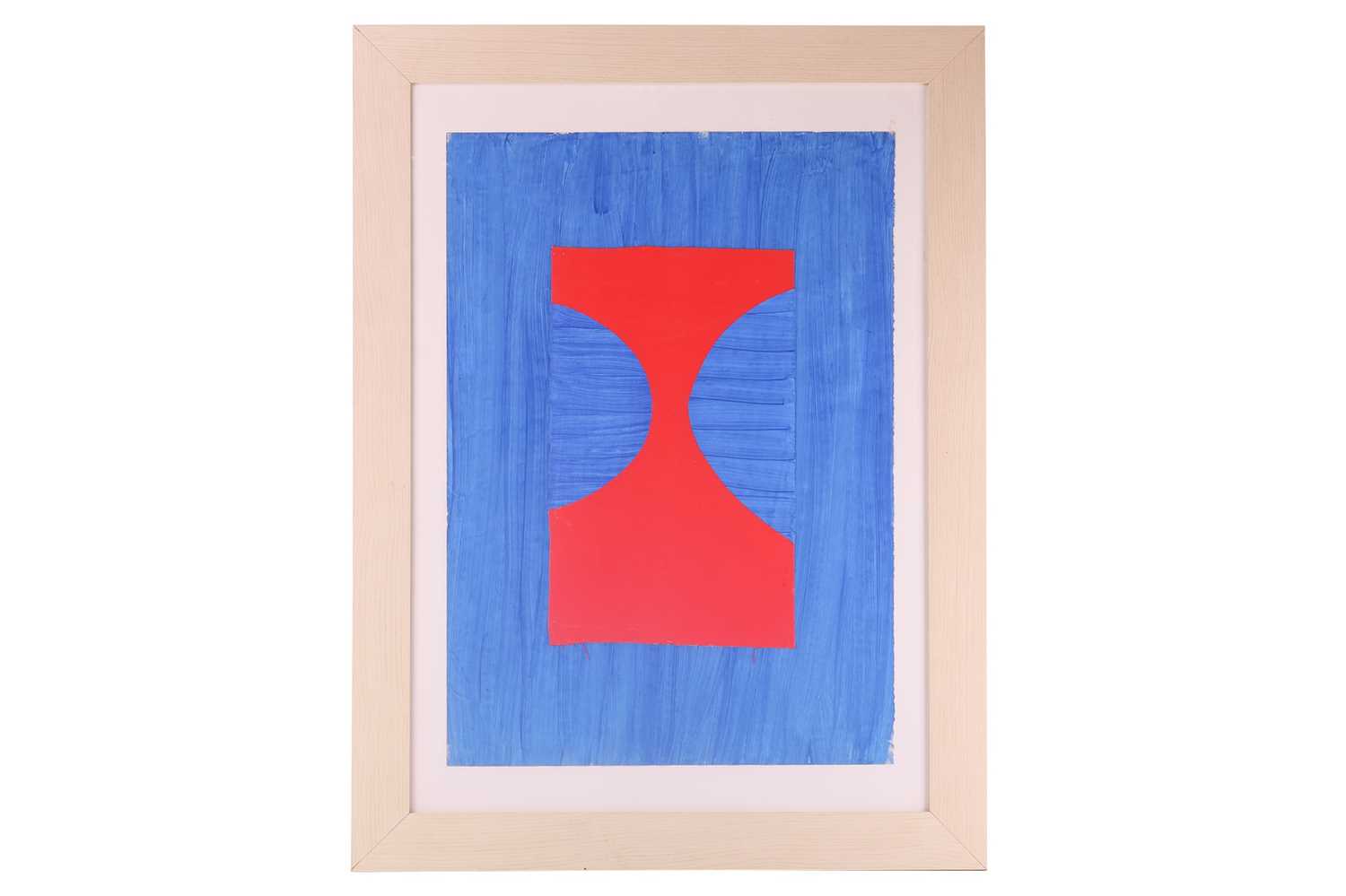 Sir Terry Frost (1915 - 2003), Red and Blue Collage, inscribed dated and signed verso in pencil '