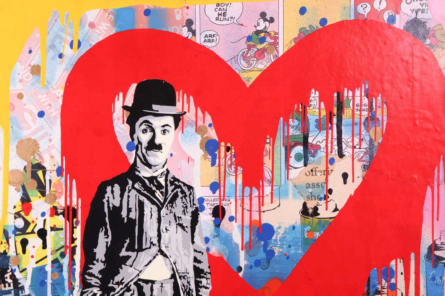 Mr Brainwash (aka Thierry Guetta, French/American b. 1966), 'Chaplin' (2017), Unique silkscreen - Image 2 of 12