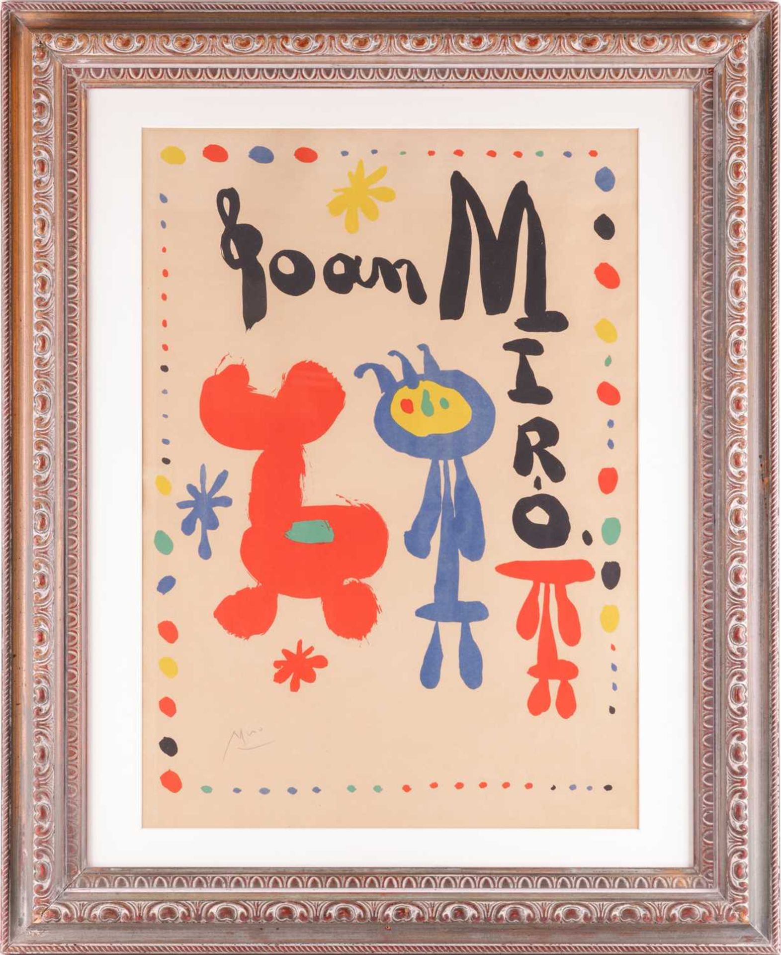 Joan Miro (Spanish, 1893 - 1983), Poster for Exhibition of 1948, signed in pencil (lower left), - Image 2 of 7