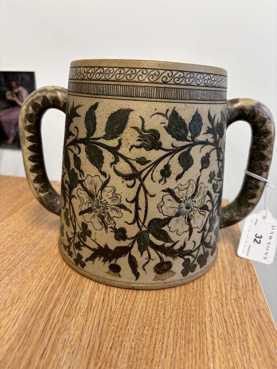 A large late 19th-century Martin Brothers stoneware loving cup, probably decorated by Edwin - Image 7 of 18