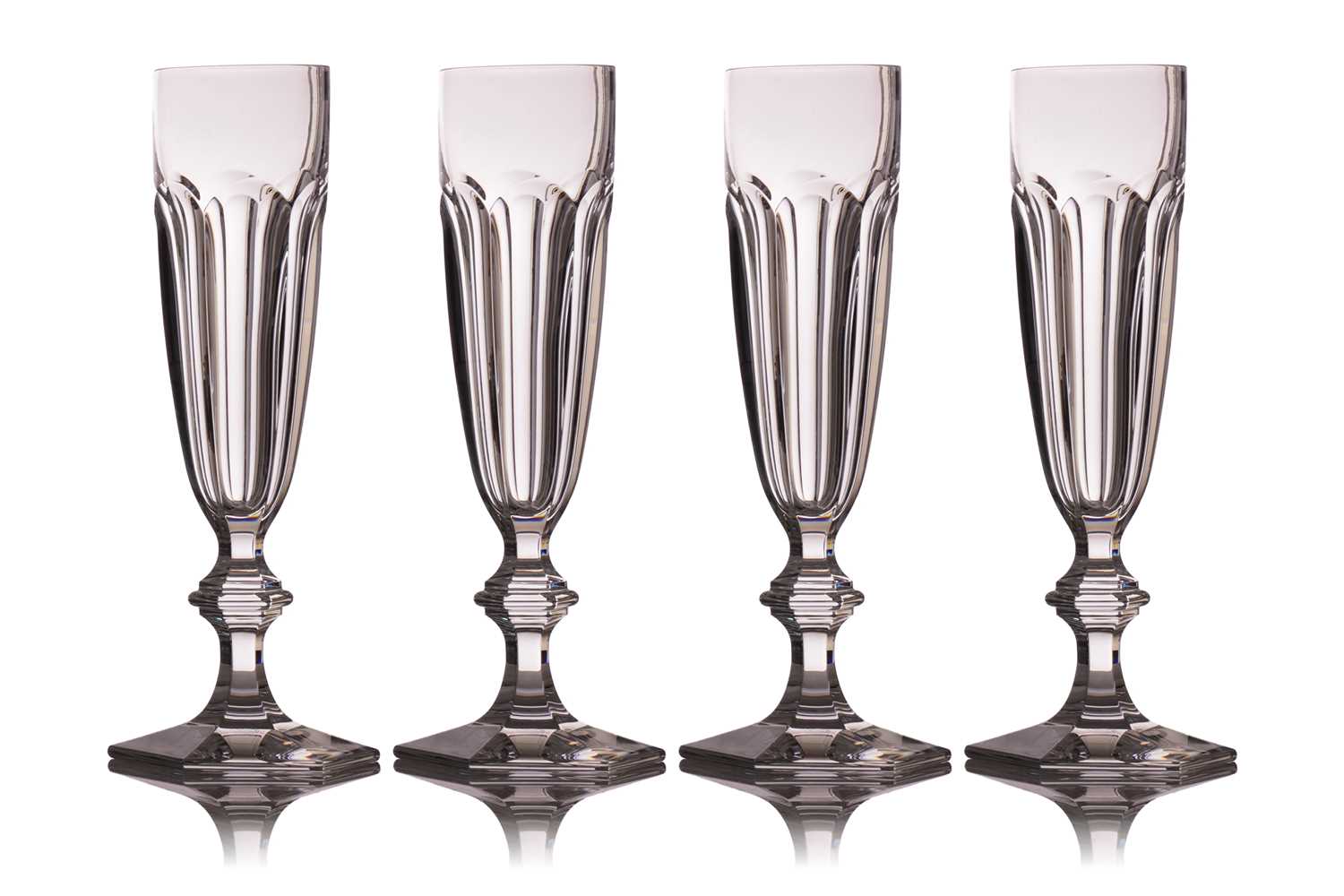 A large suite of Baccarat Harcourt pattern glassware, comprising champagne flutes, red wine glasses, - Image 9 of 9