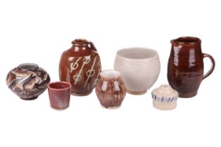 A collection of 20th-century Studio Pottery items, to include an Art Deco style open bowl with