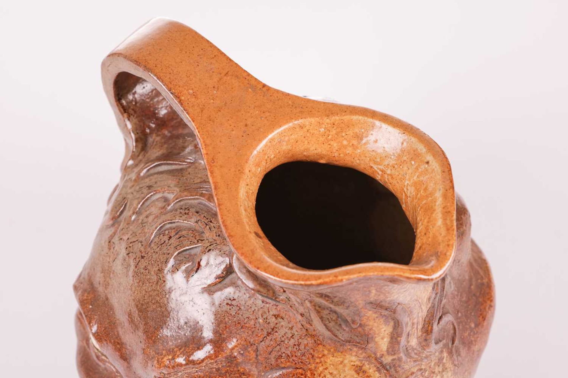 A large Martin Brothers stoneware grotesque face jug, by Robert Wallace Martin, each side - Image 9 of 28