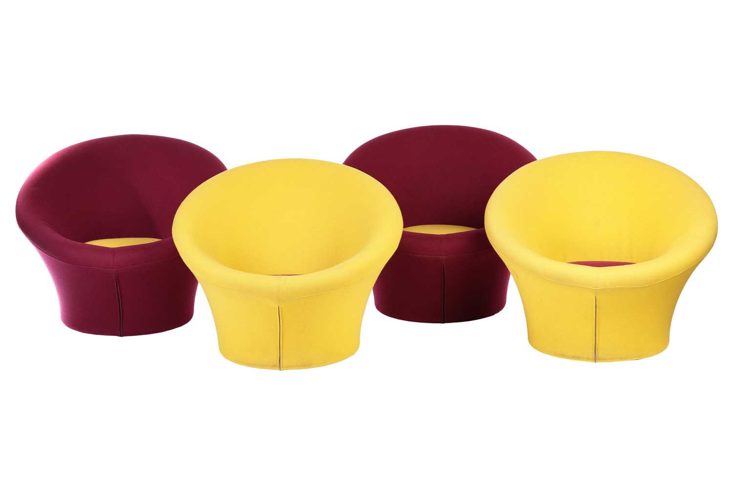 Pierre Paulin (1927-2009) for Artifort, a set of four Model 560 'Mushroom' chairs, designed 1963, - Image 10 of 14