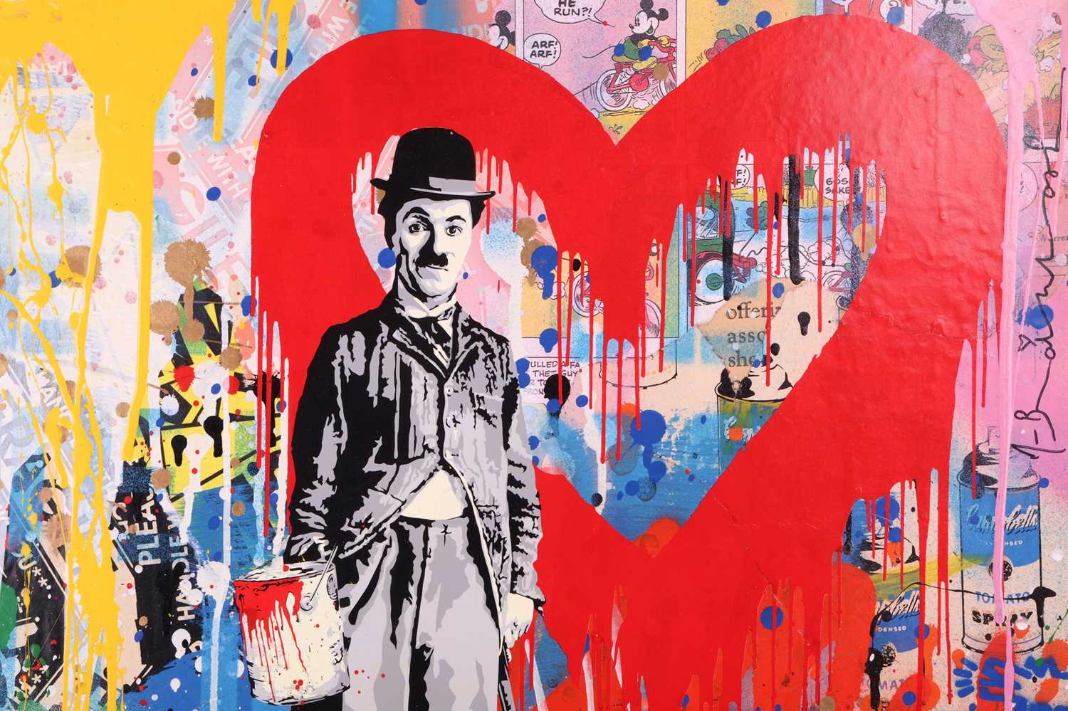 Mr Brainwash (aka Thierry Guetta, French/American b. 1966), 'Chaplin' (2017), Unique silkscreen - Image 9 of 12